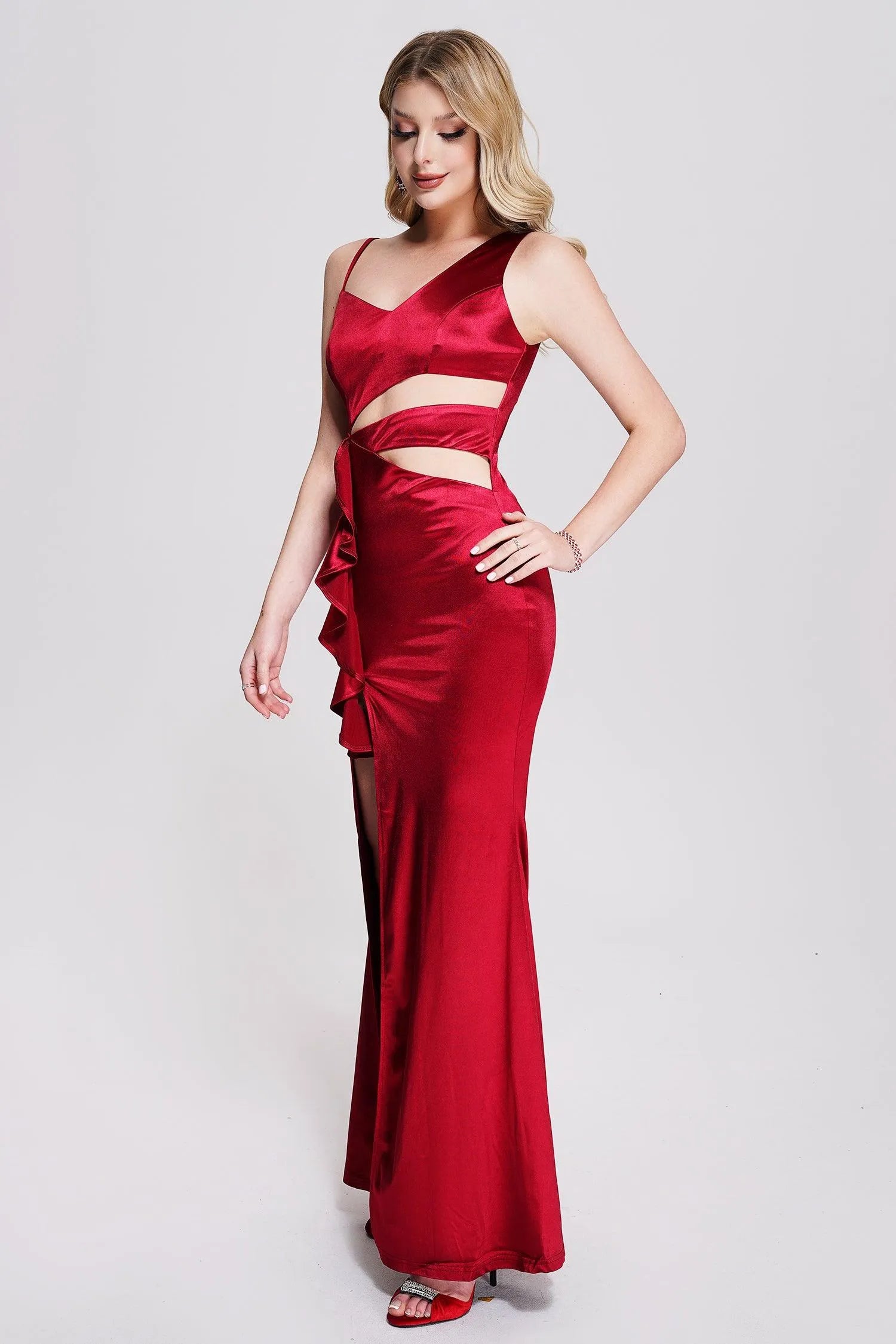 Red Satin Cutout