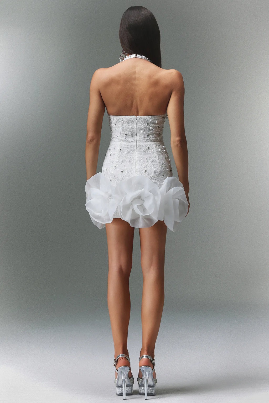 Perfect Crystal White Dress