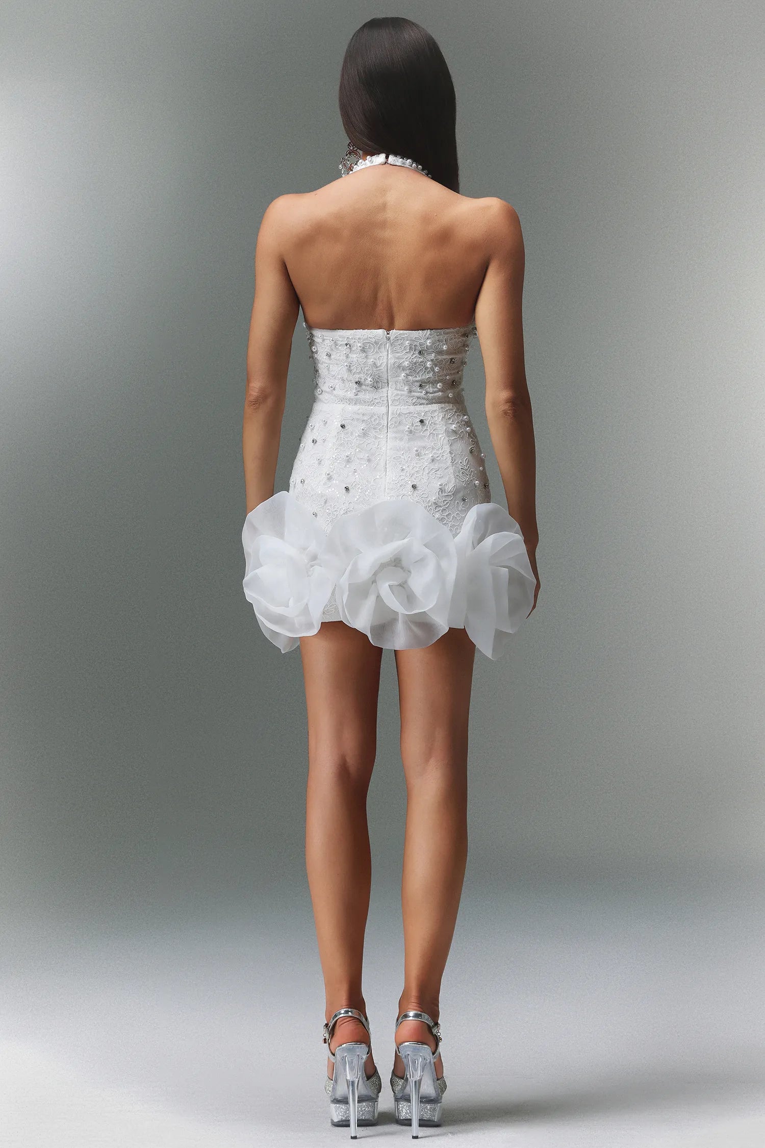 Perfect Crystal White Dress