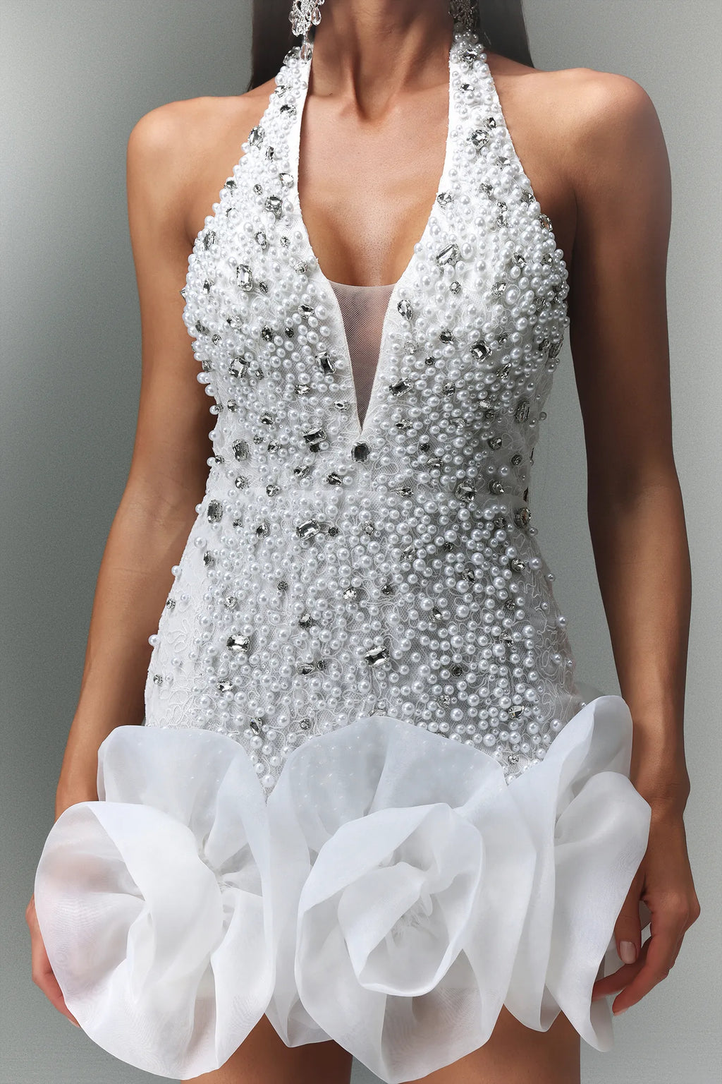 Perfect Crystal White Dress