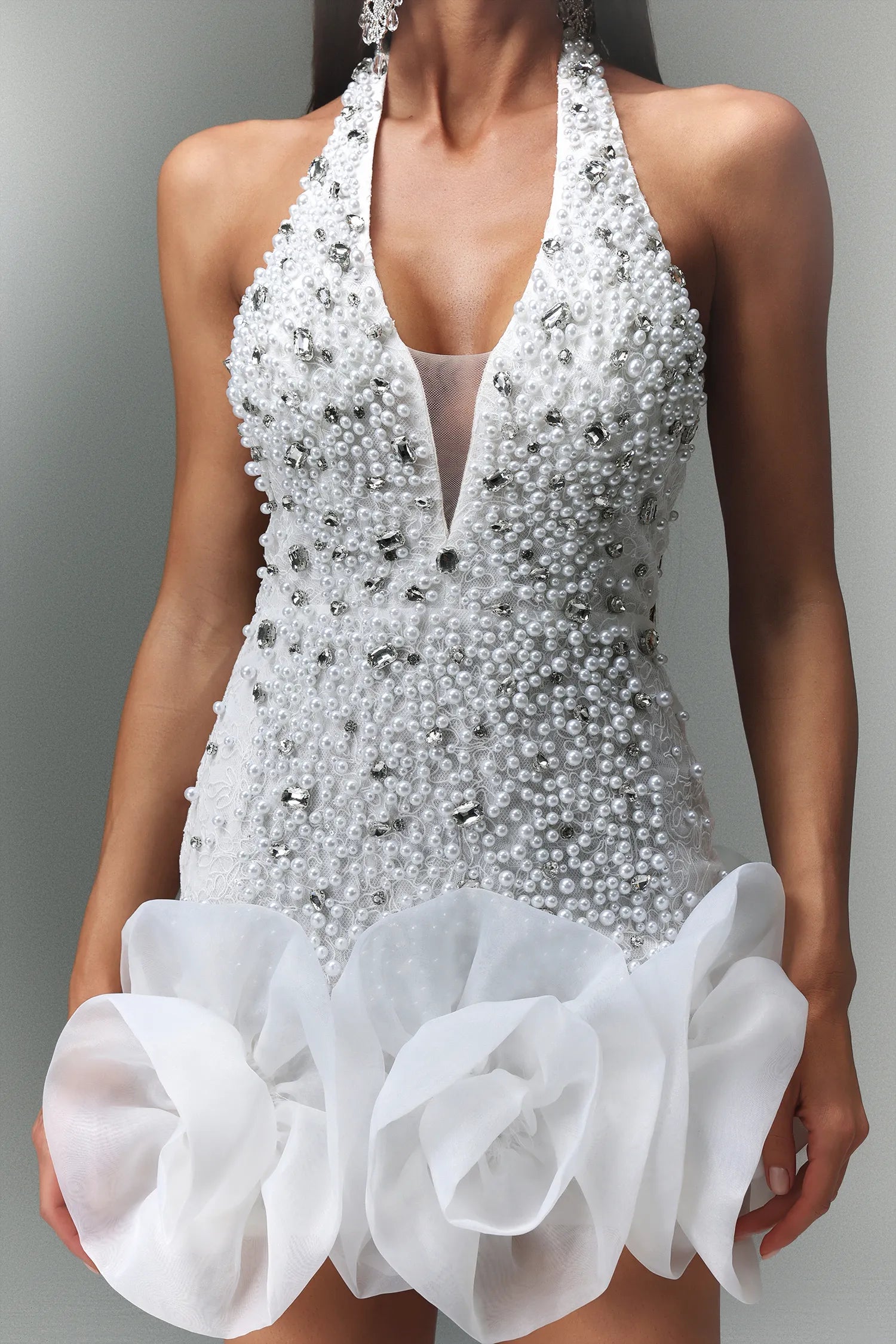 Perfect Crystal White Dress