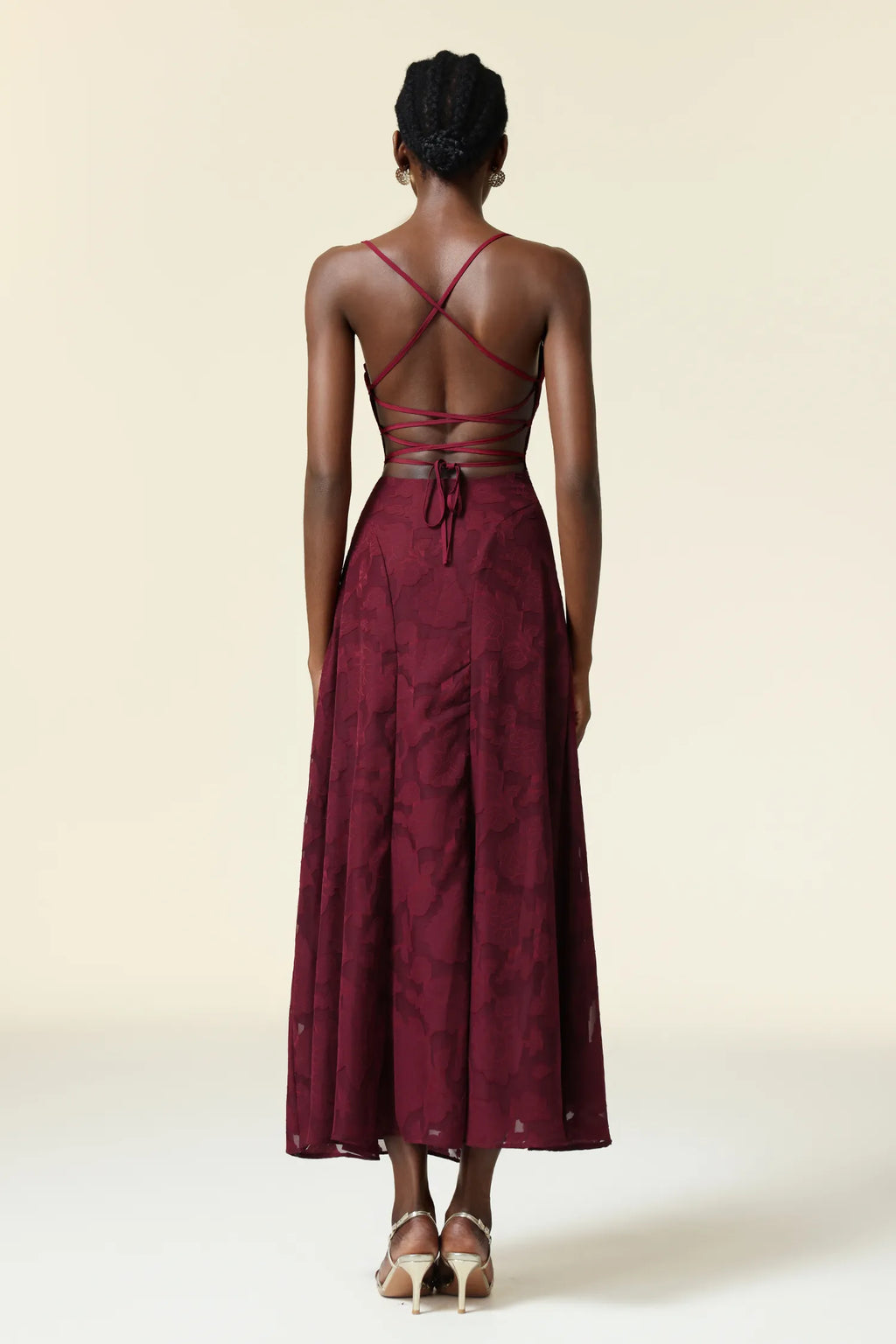 Cecil Burgundy Dress