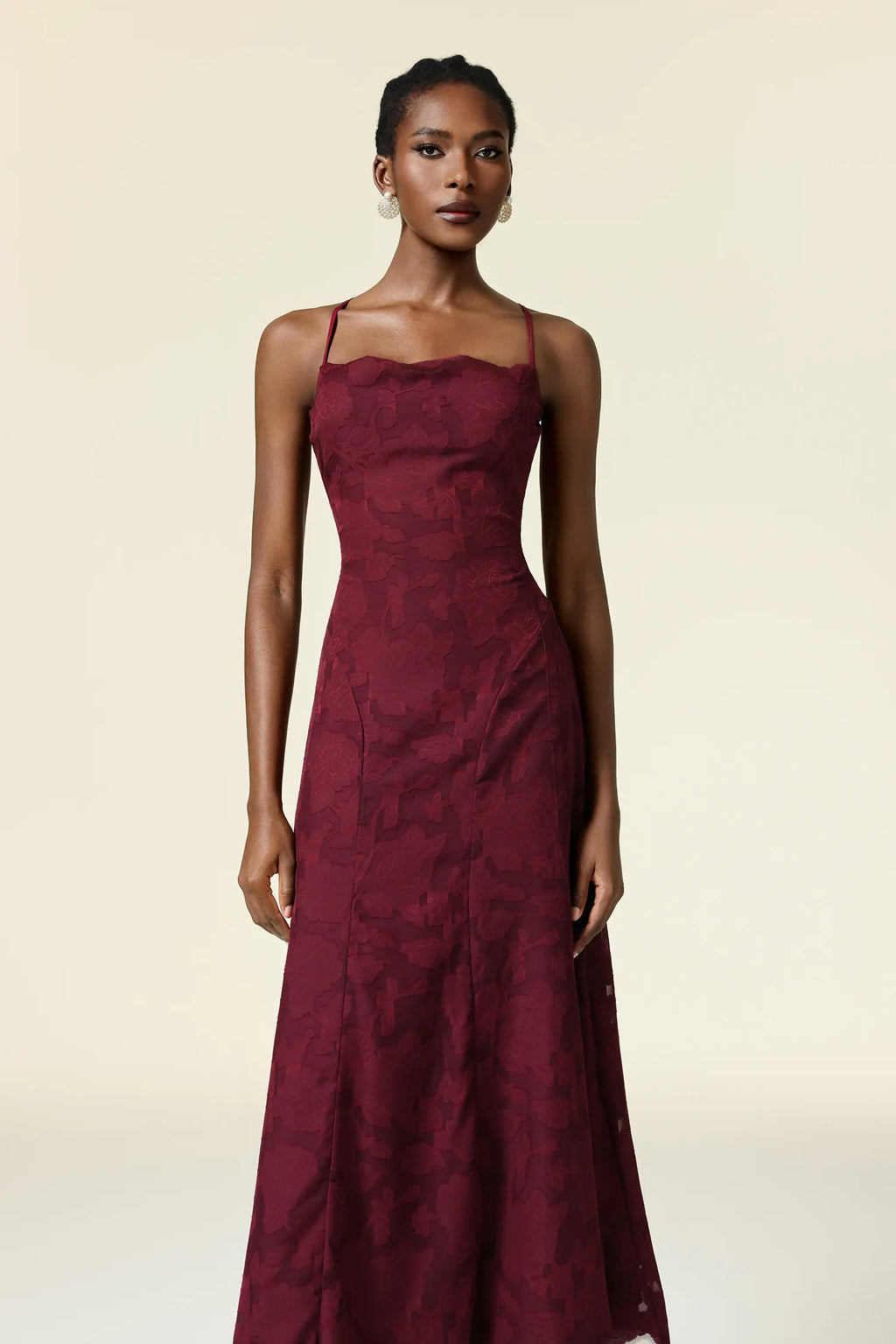 Cecil Burgundy Dress