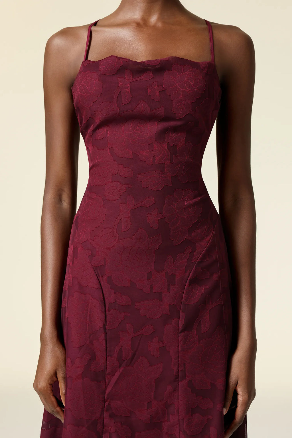 Cecil Burgundy Dress