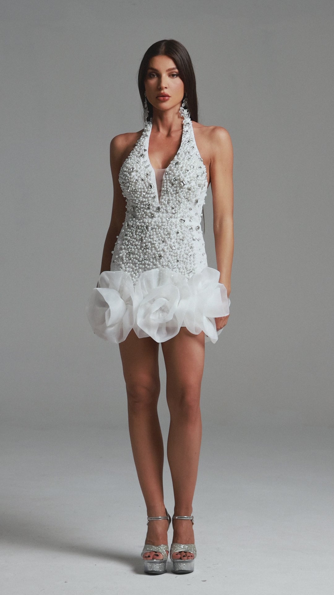 Perfect Crystal White Dress