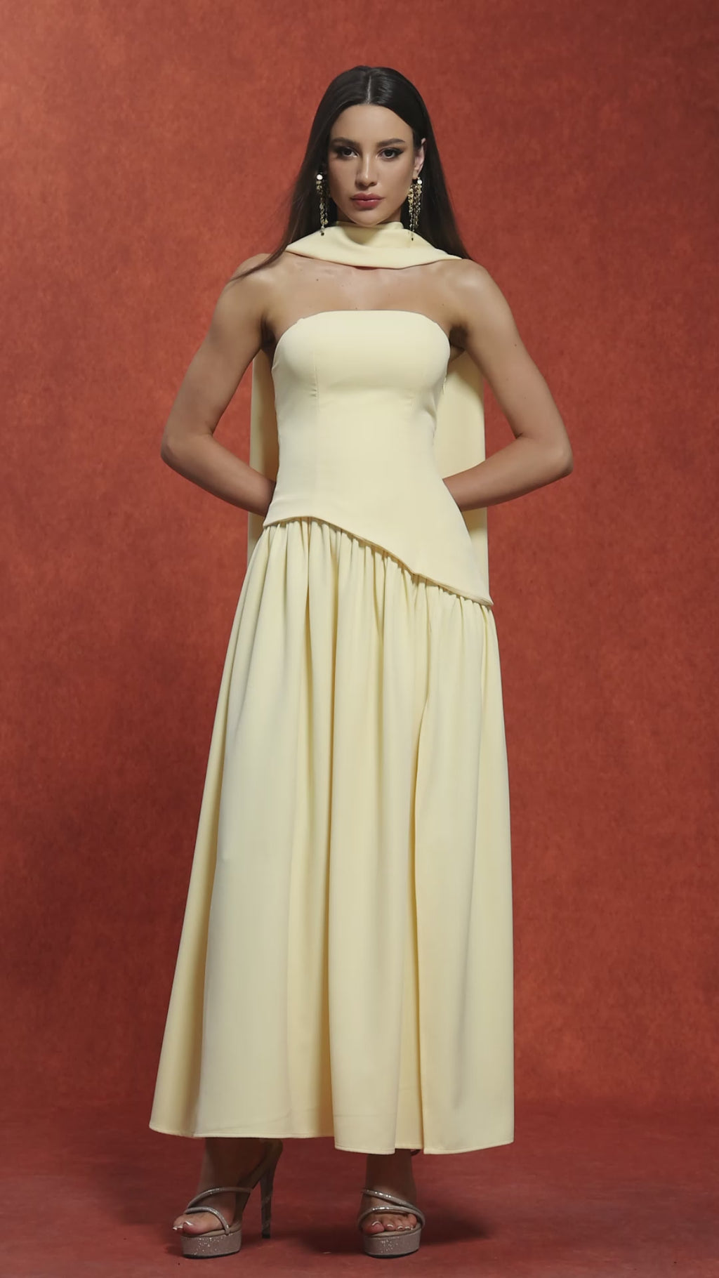 Chantall Yellow Dress